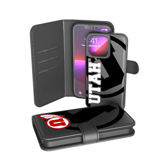 University of Utah Utes Monocolor Tilt Wallet Phone Case for Apple iPhone