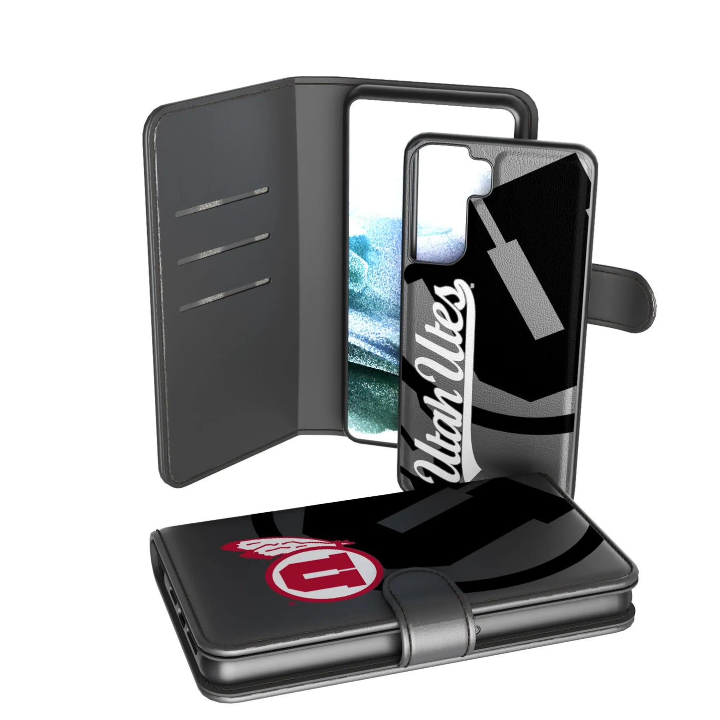 University of Utah Utes Monocolor Tilt Wallet Phone Case for Apple iPhone