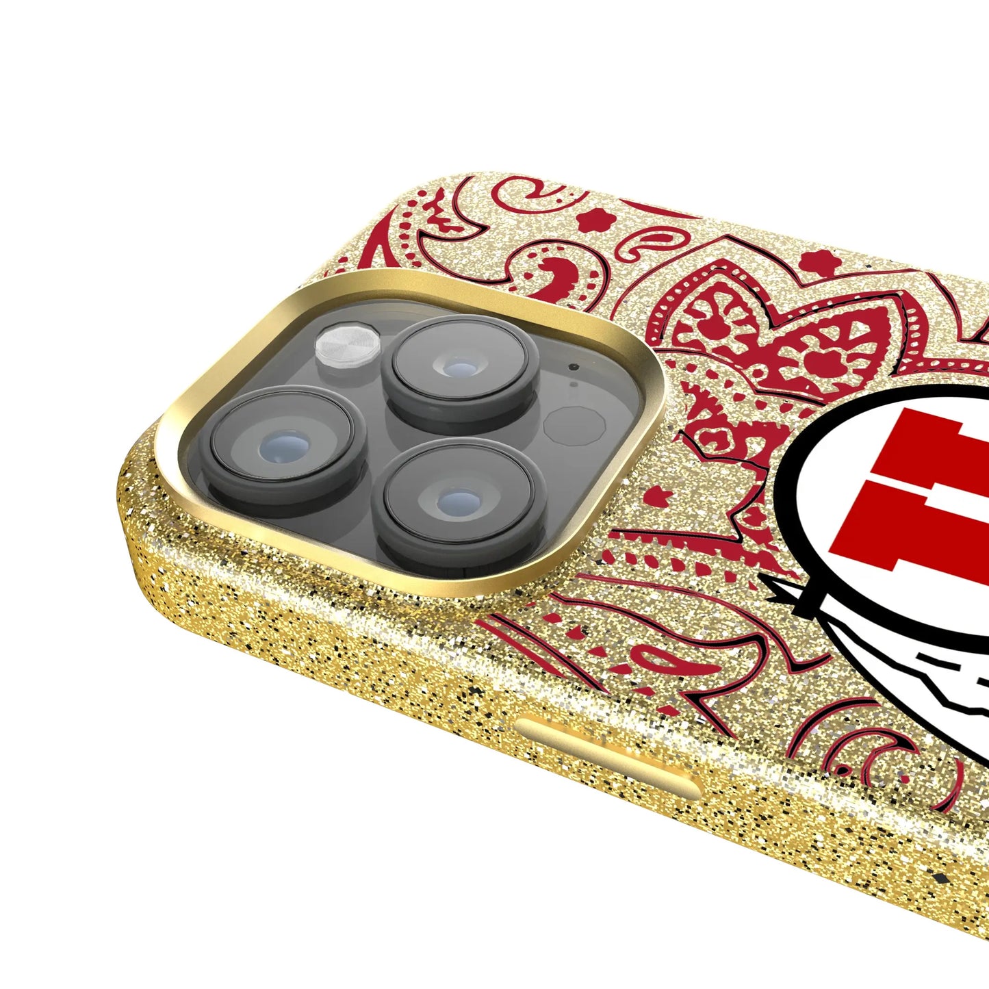 University of Utah Utes Paisley Bling Phone Case for Apple iPhone