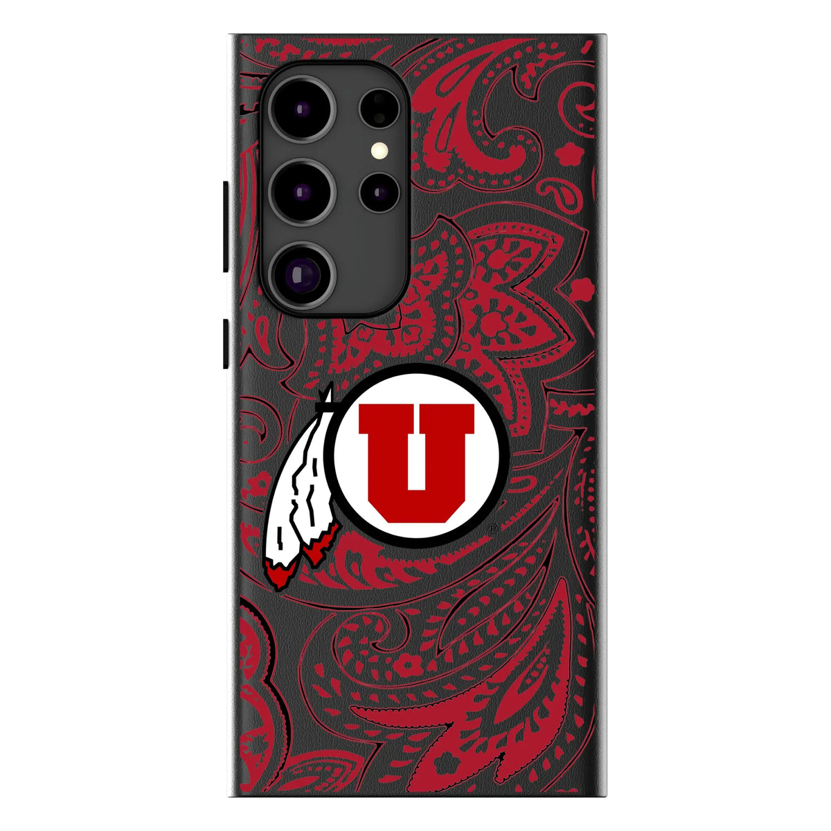 University of Utah Utes Paisley MagSafe Compatible Phone Case for Samsung Galaxy