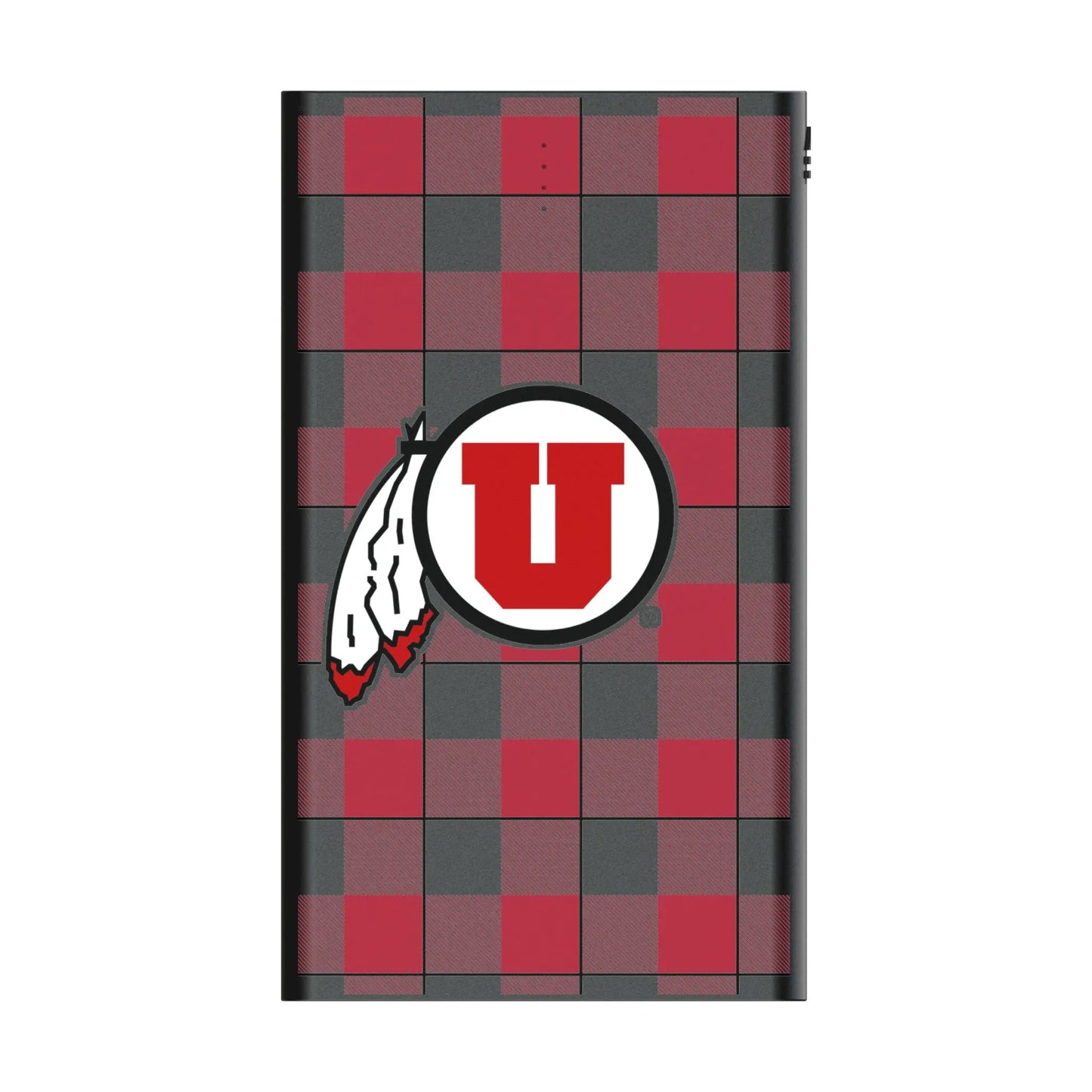 University of Utah Utes Plaid 5000mAh Flat Powerbank