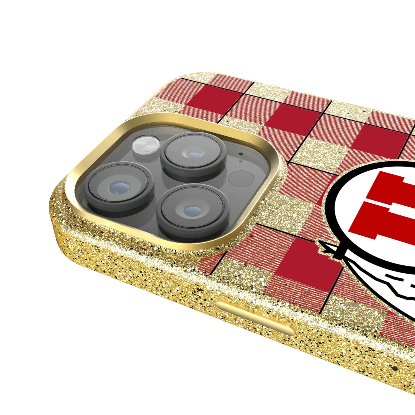 University of Utah Utes Plaid Bling Phone Case for Apple iPhone