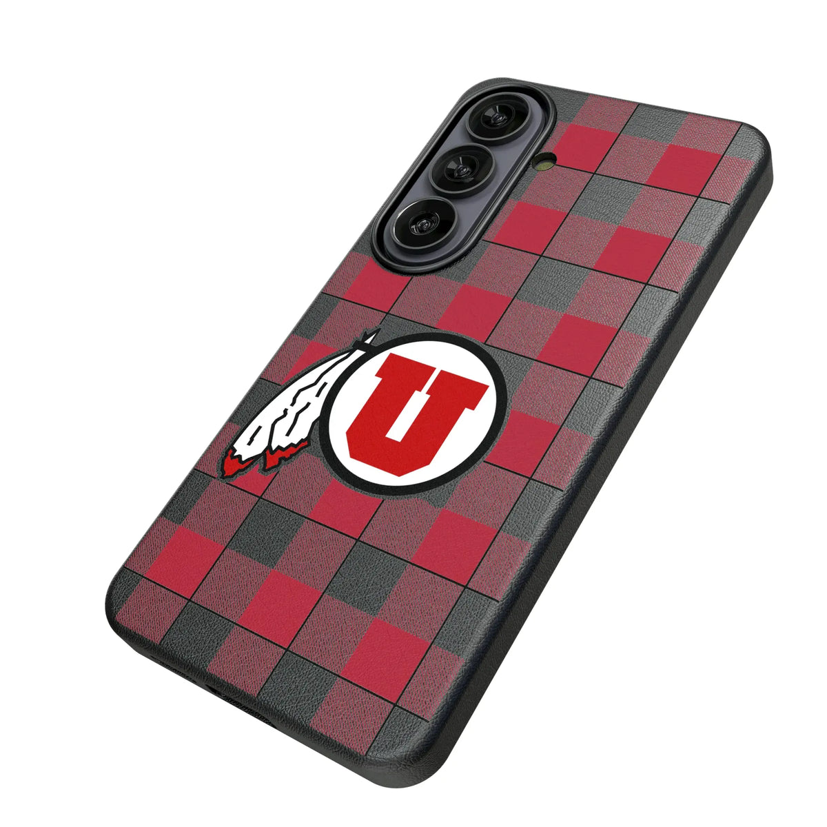 University of Utah Utes Plaid MagSafe Compatible Phone Case for Samsung Galaxy