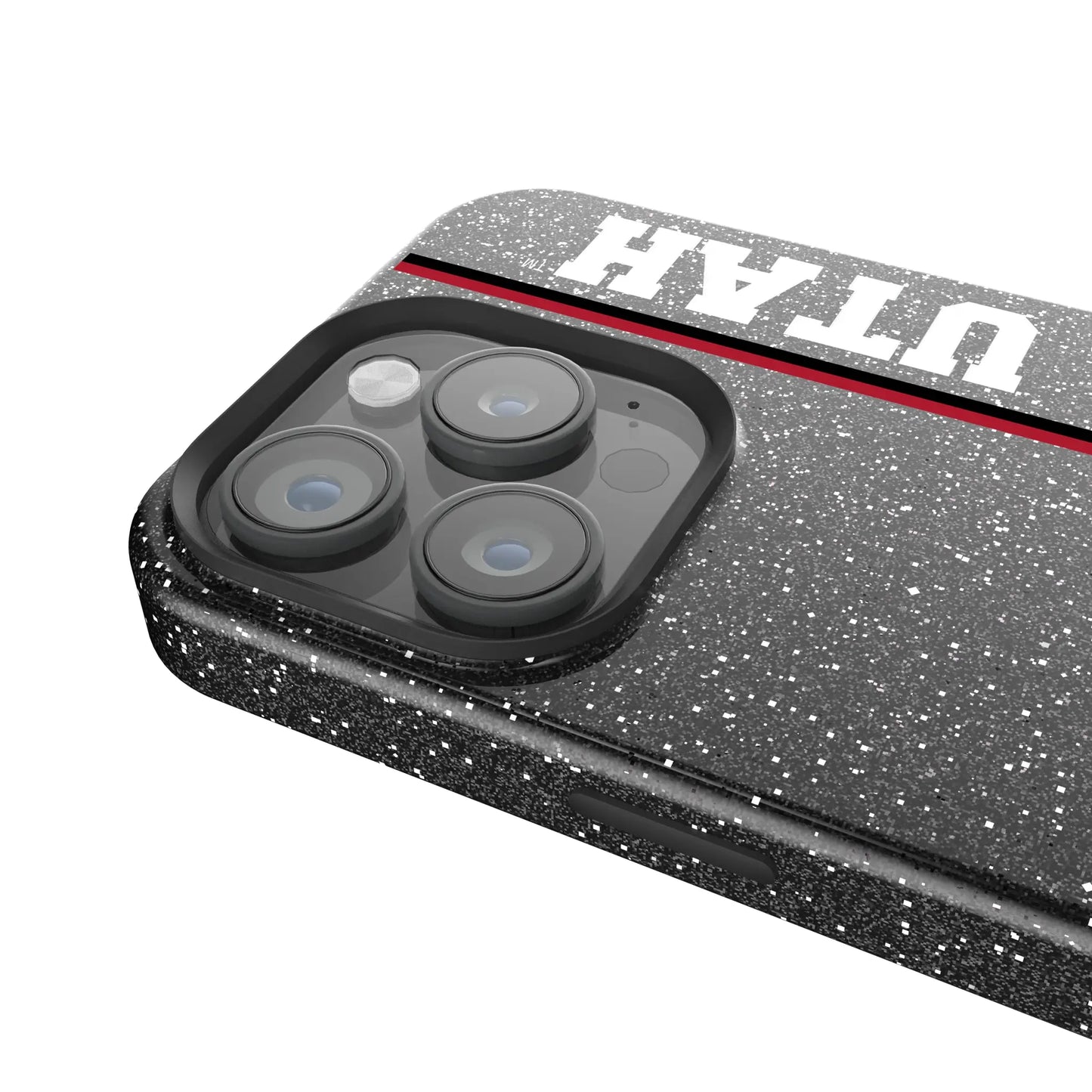 University of Utah Utes Sidebar Black Bling Phone Case for Apple iPhone