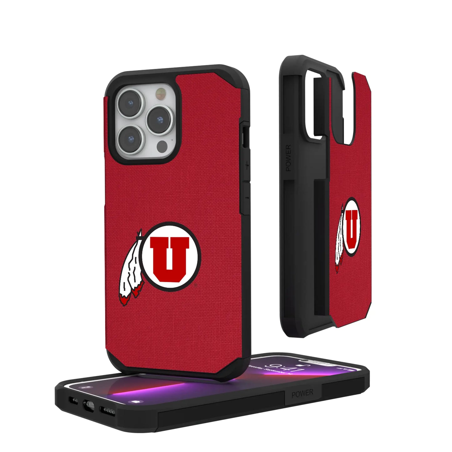 University of Utah Utes Solid Rugged Phone Case for Apple iPhone