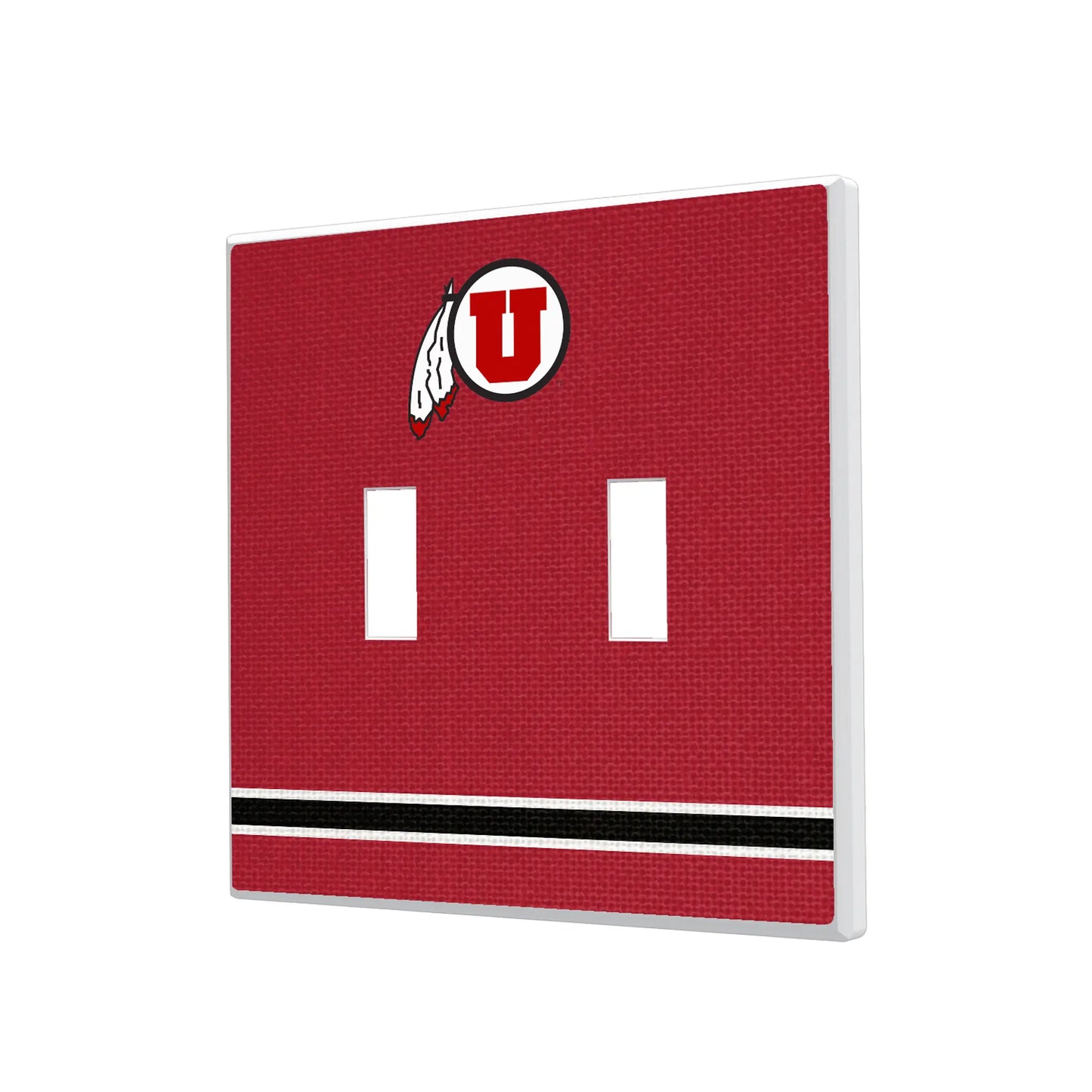 University of Utah Utes Stripe Hidden-Screw Light Switch Plate