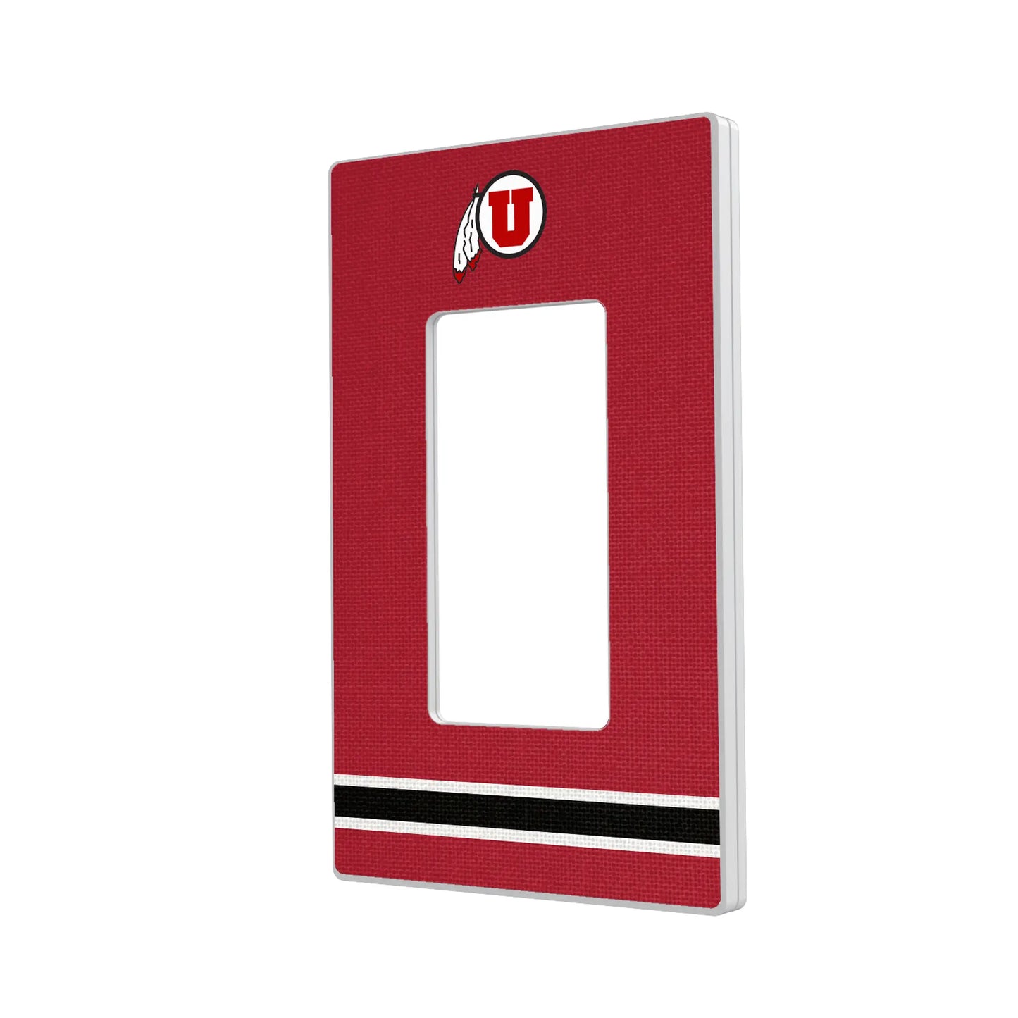 University of Utah Utes Stripe Hidden-Screw Light Switch Plate
