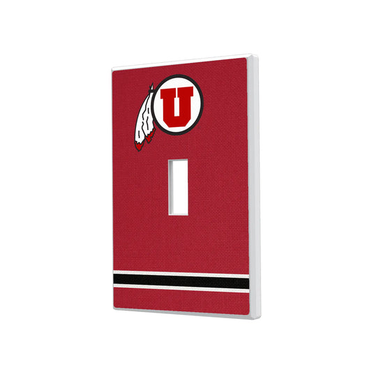 University of Utah Utes Stripe Hidden-Screw Light Switch Plate