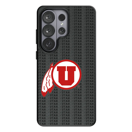 University of Utah Utes Text Backdrop MagSafe Compatible Phone Case for Samsung Galaxy