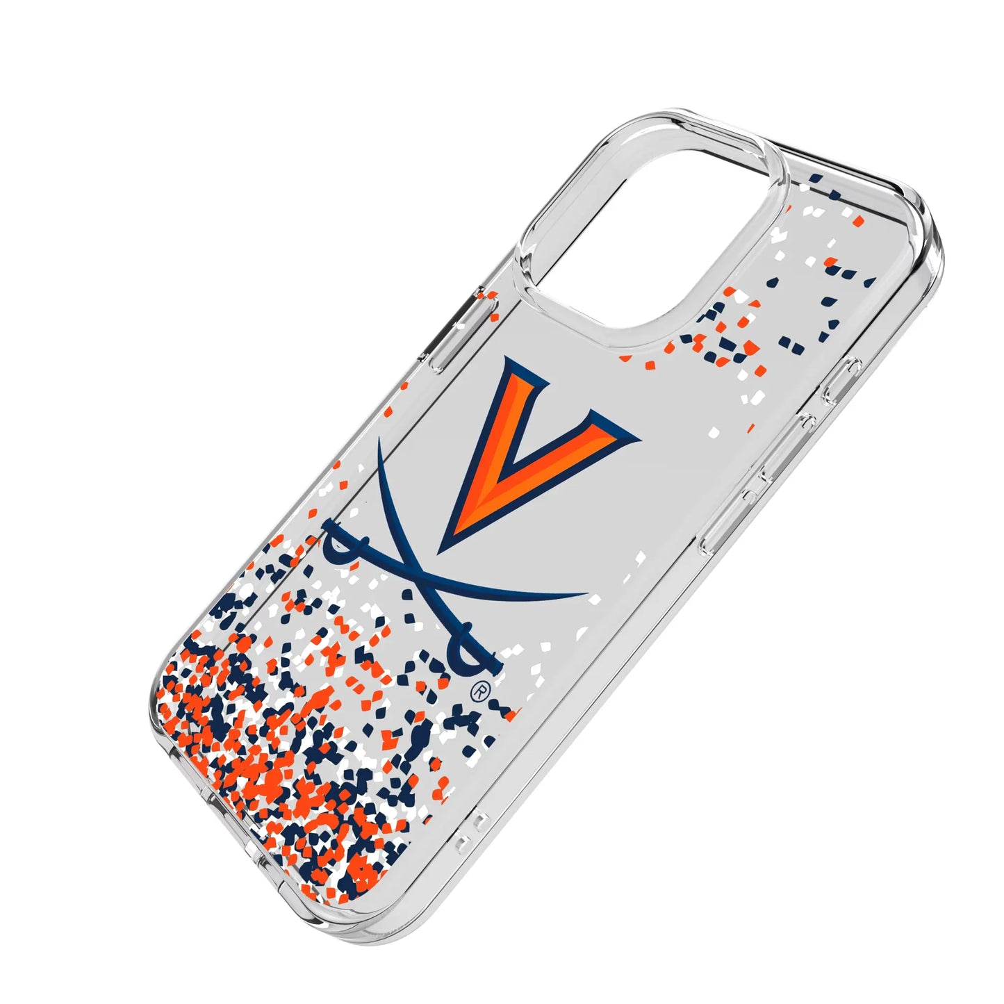 University of Virginia Cavaliers Confetti Clear Phone Case for Apple iPhone