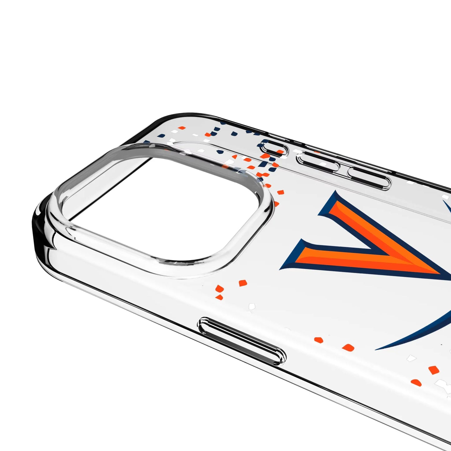 University of Virginia Cavaliers Confetti Clear Phone Case for Apple iPhone