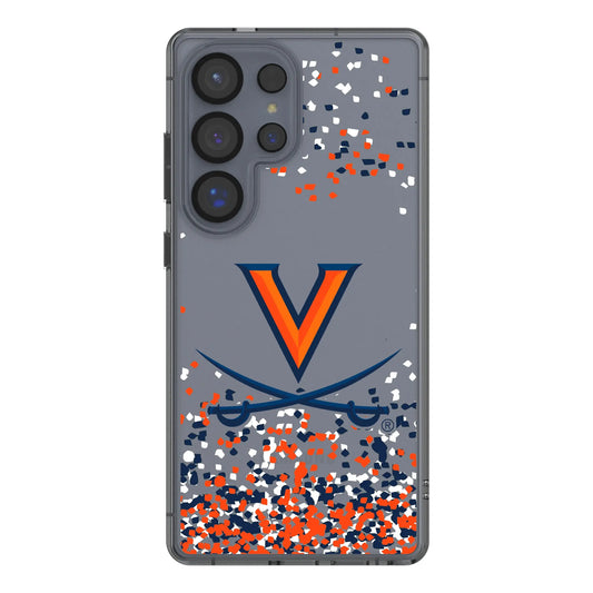 University of Virginia Cavaliers Confetti Clear Phone Case for Samsung Galaxy