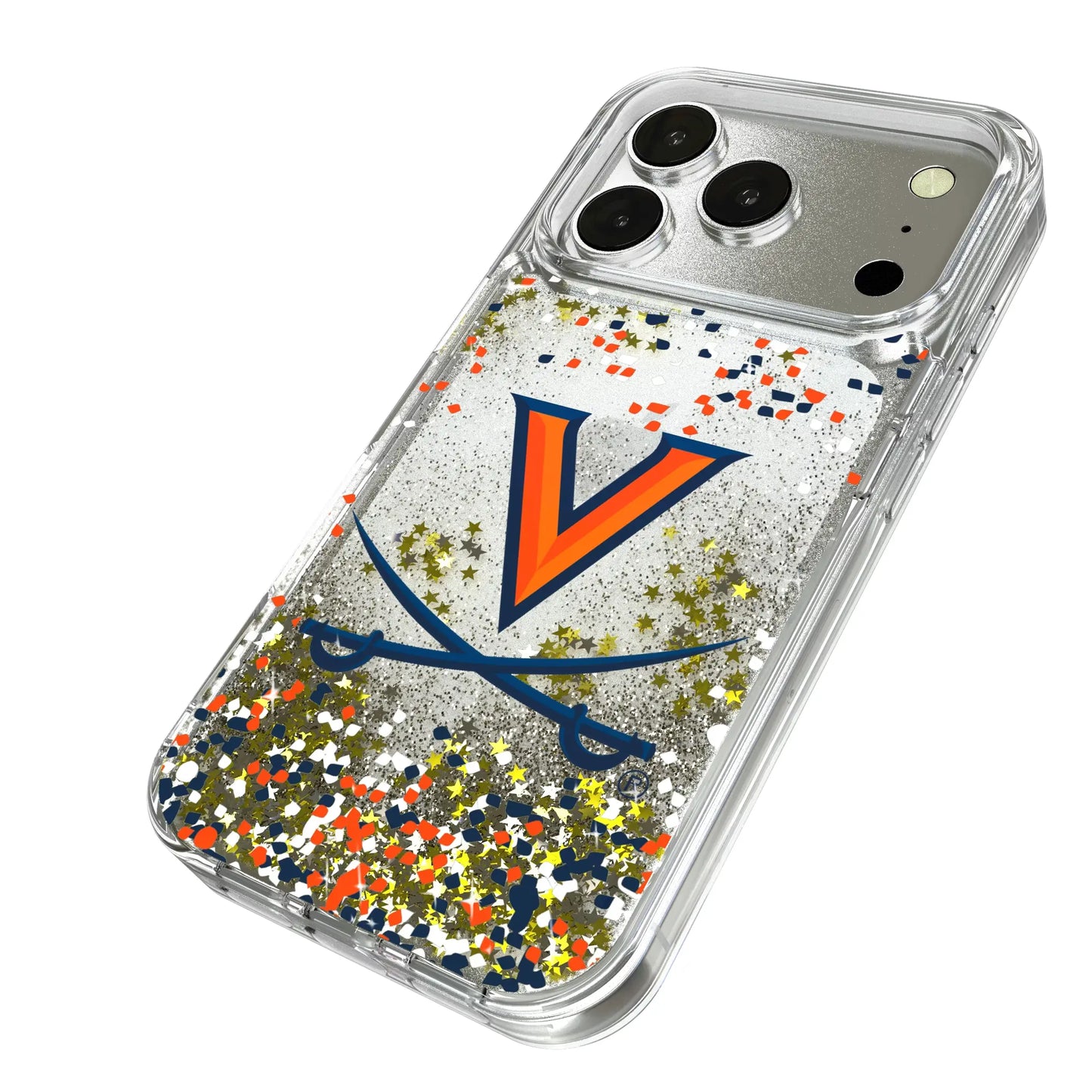 University of Virginia Cavaliers Confetti Glitter Phone Case for Apple iPhone