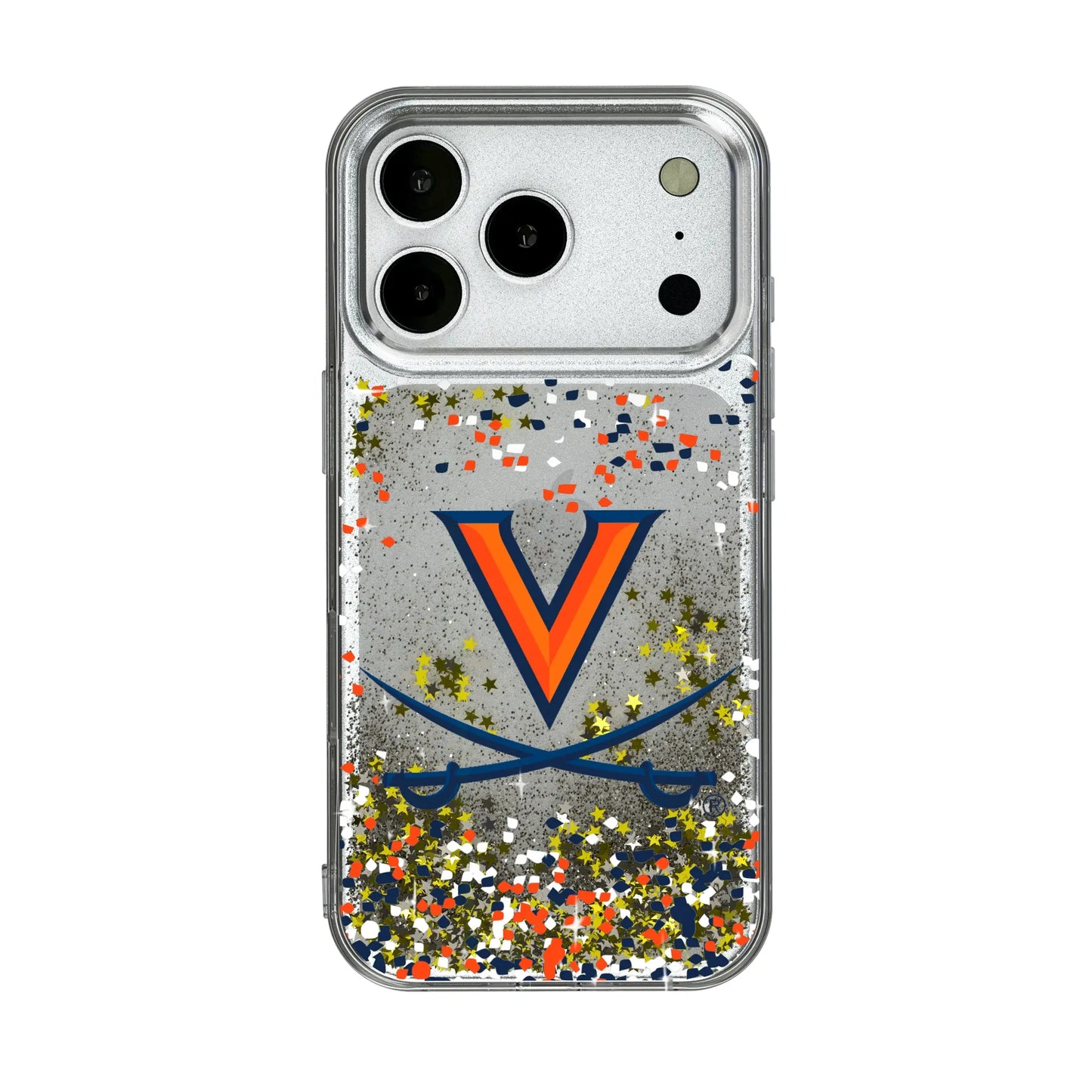 University of Virginia Cavaliers Confetti Glitter Phone Case for Apple iPhone