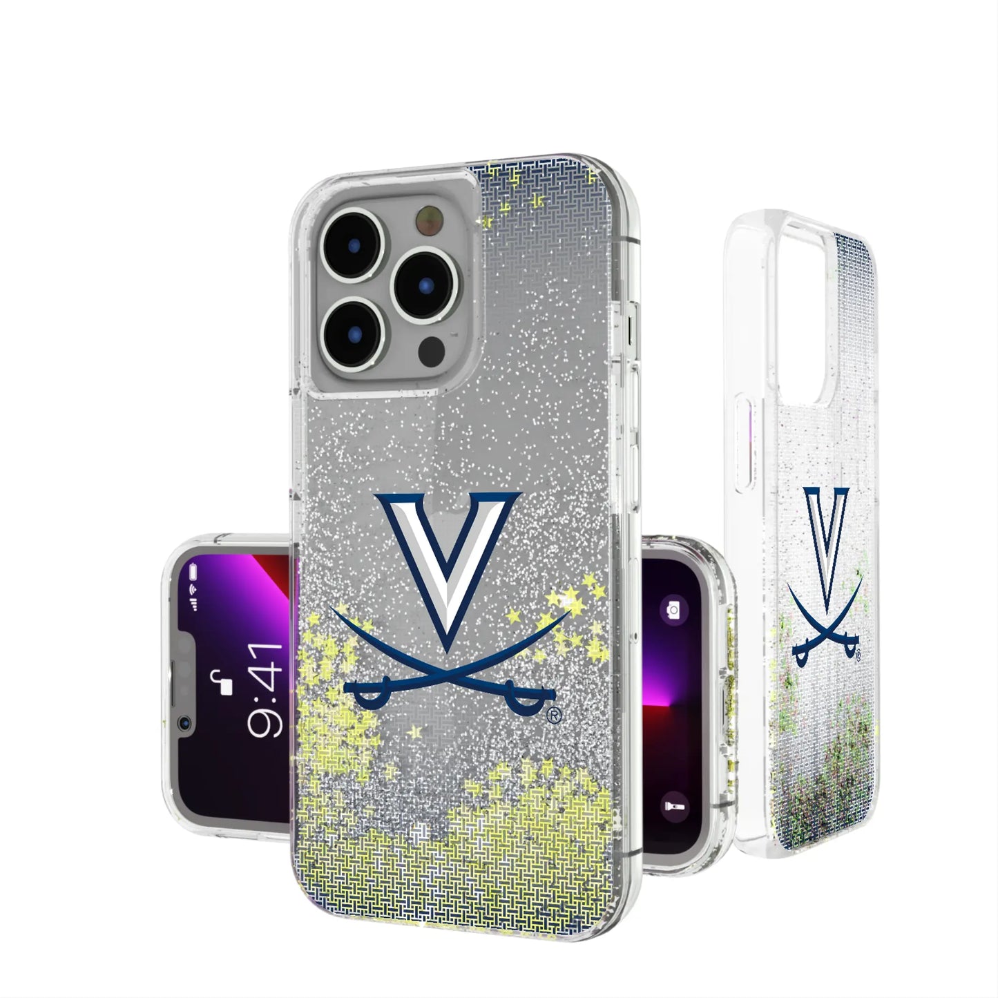 University of Virginia Cavaliers Linen Glitter Phone Case for Apple iPhone