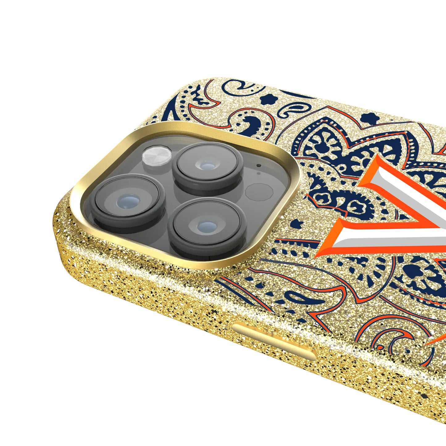University of Virginia Cavaliers Paisley Bling Phone Case for Apple iPhone