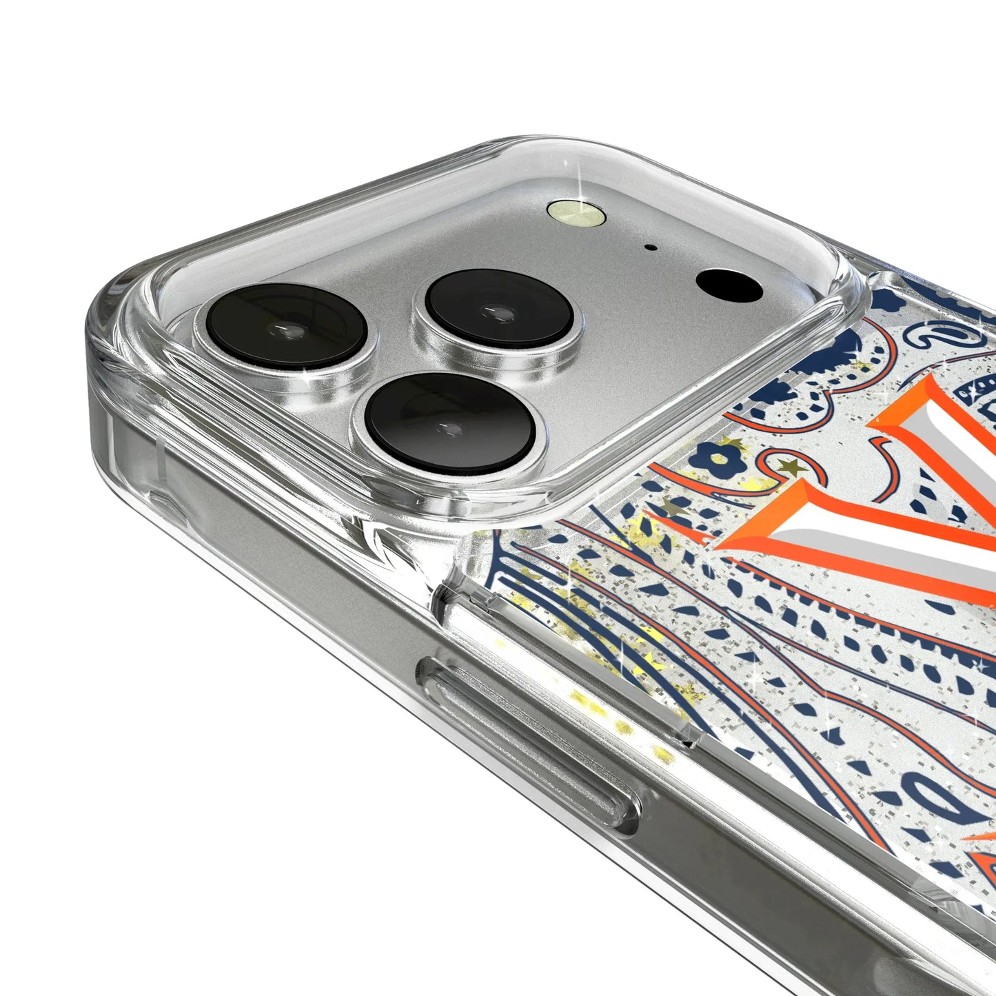 University of Virginia Cavaliers Paisley Glitter Phone Case for Apple iPhone
