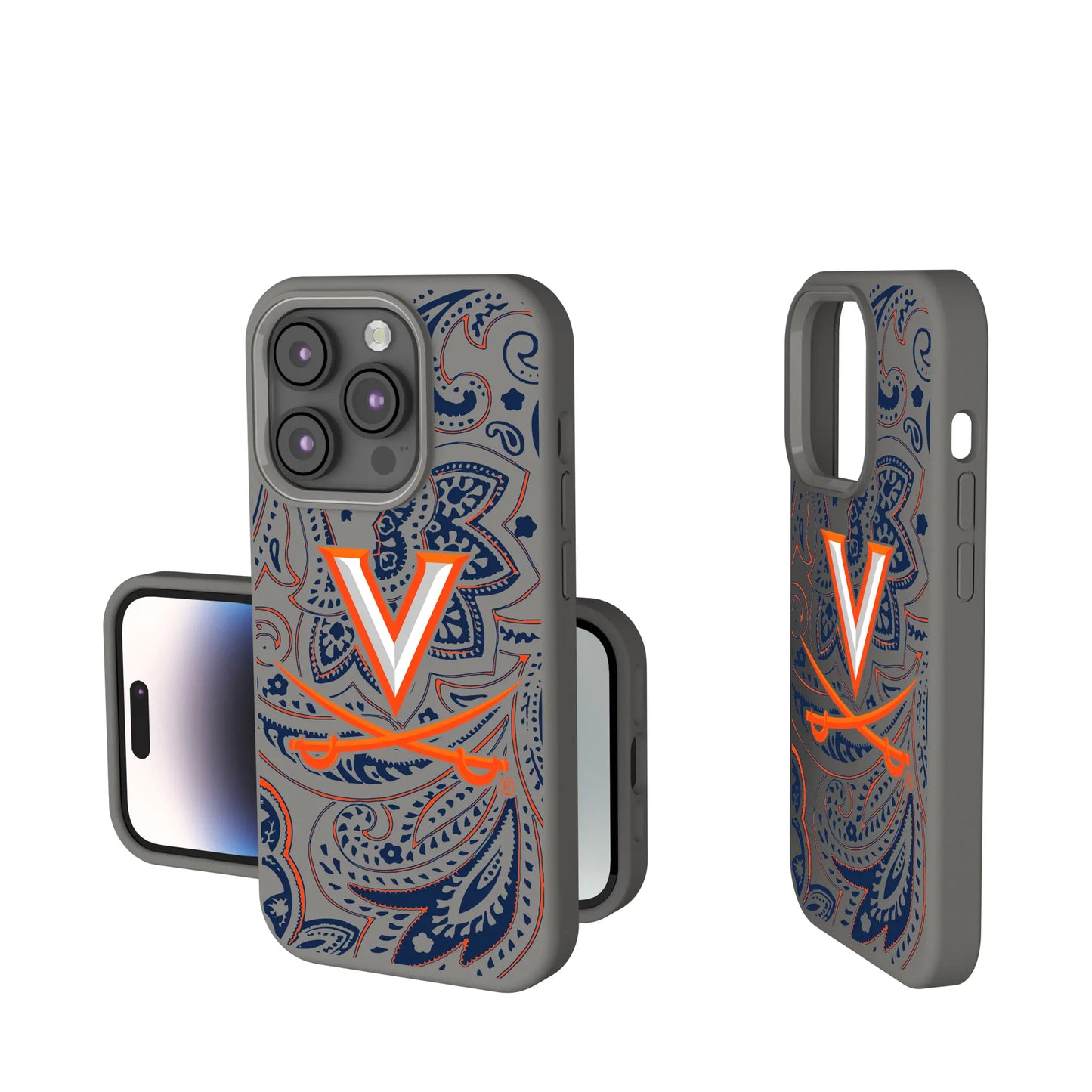 University of Virginia Cavaliers Paisley Soft Touch Phone Case for Apple iPhone