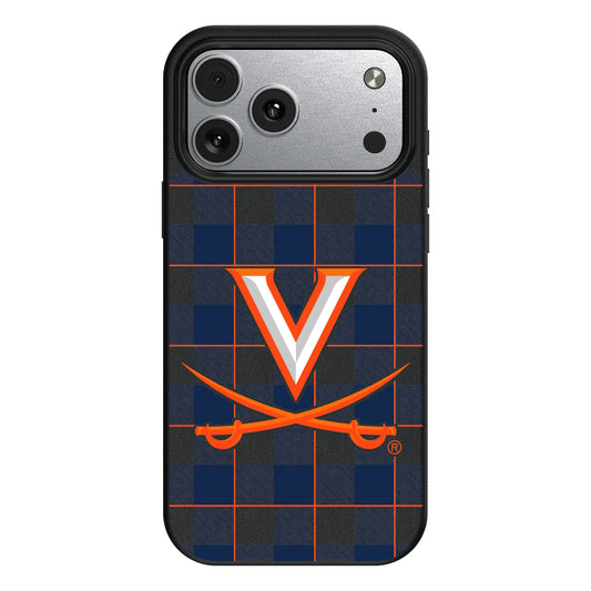 University of Virginia Cavaliers Plaid MagSafe Compatible Phone Case for Apple iPhone
