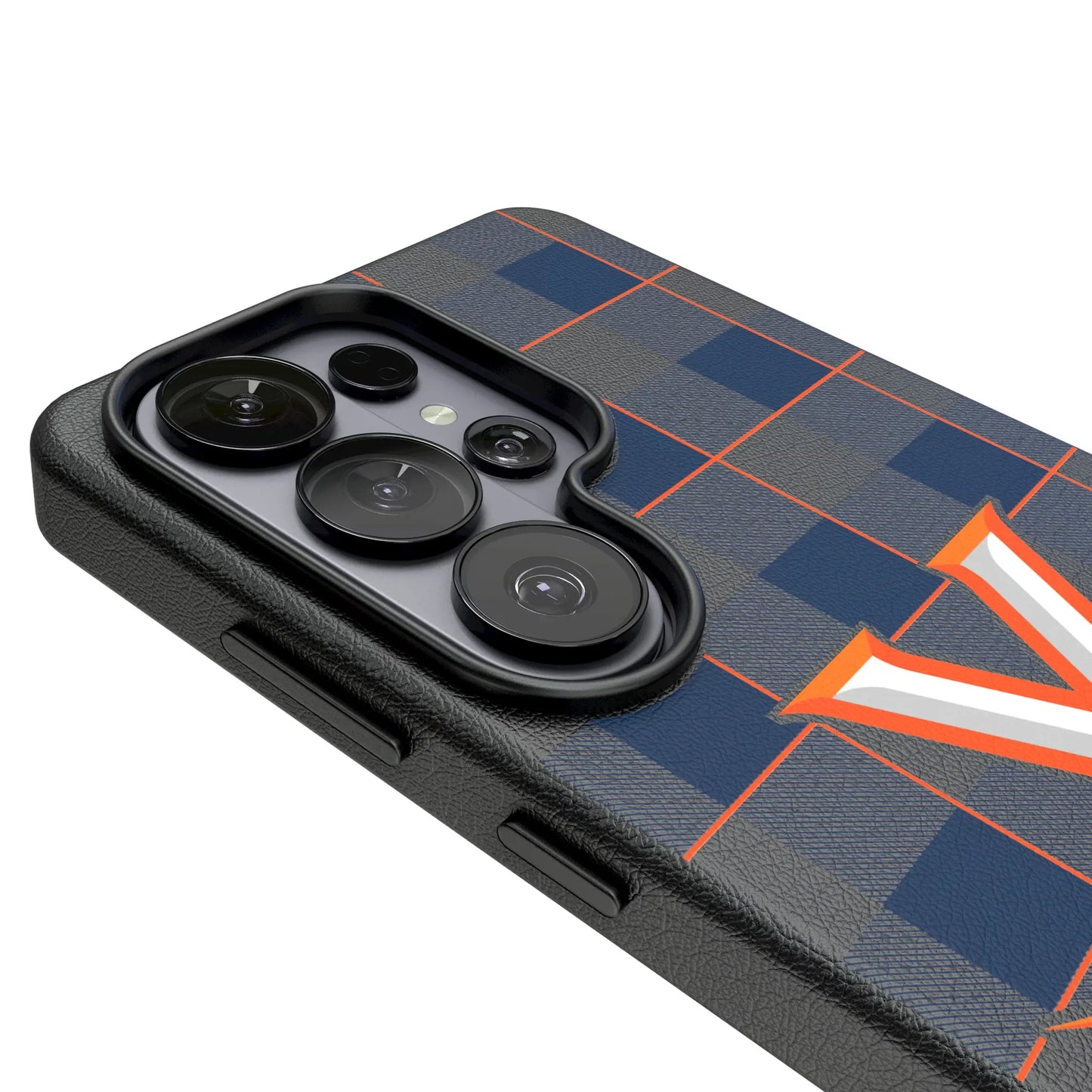 University of Virginia Cavaliers Plaid MagSafe Compatible Phone Case for Samsung Galaxy