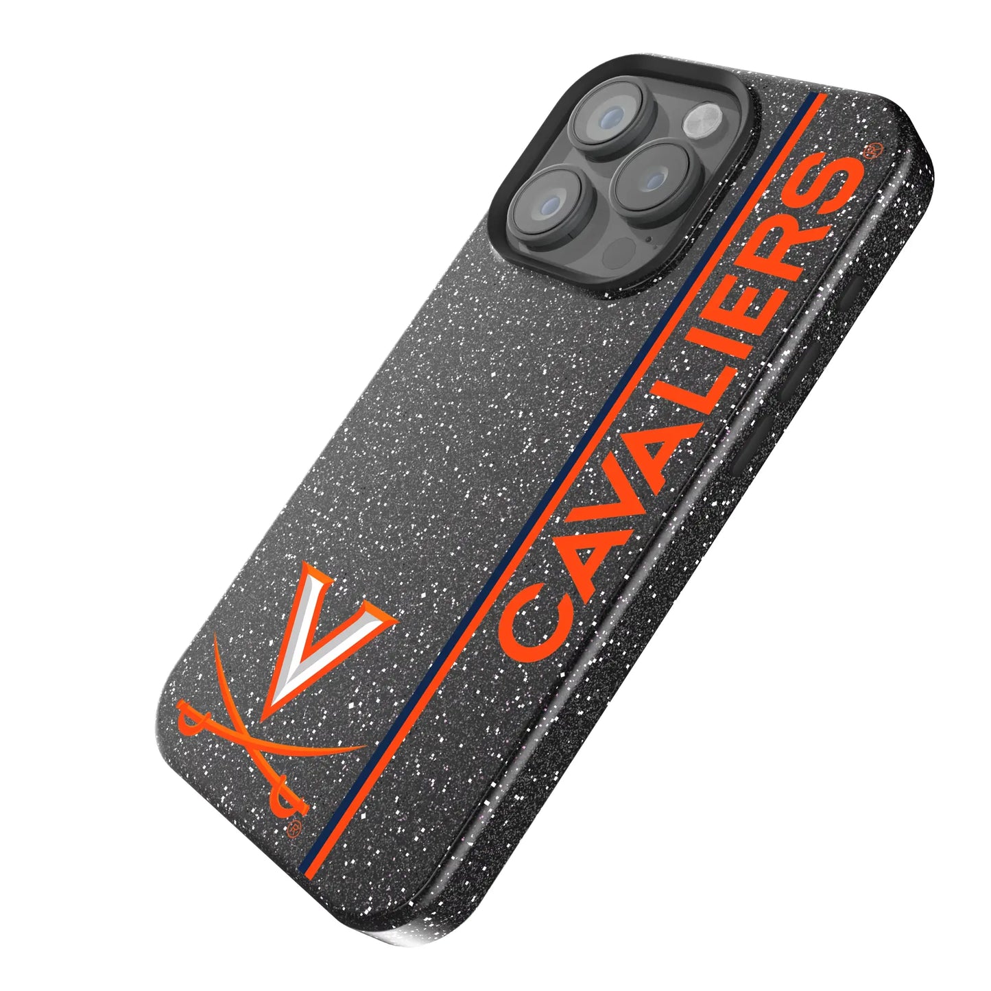 University of Virginia Cavaliers Sidebar Black Bling Phone Case for Apple iPhone