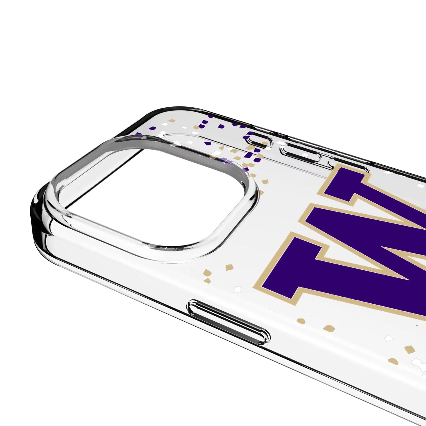 University of Washington Huskies Confetti Clear Phone Case for Apple iPhone