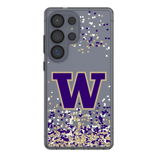 University of Washington Huskies Confetti Clear Phone Case for Samsung Galaxy