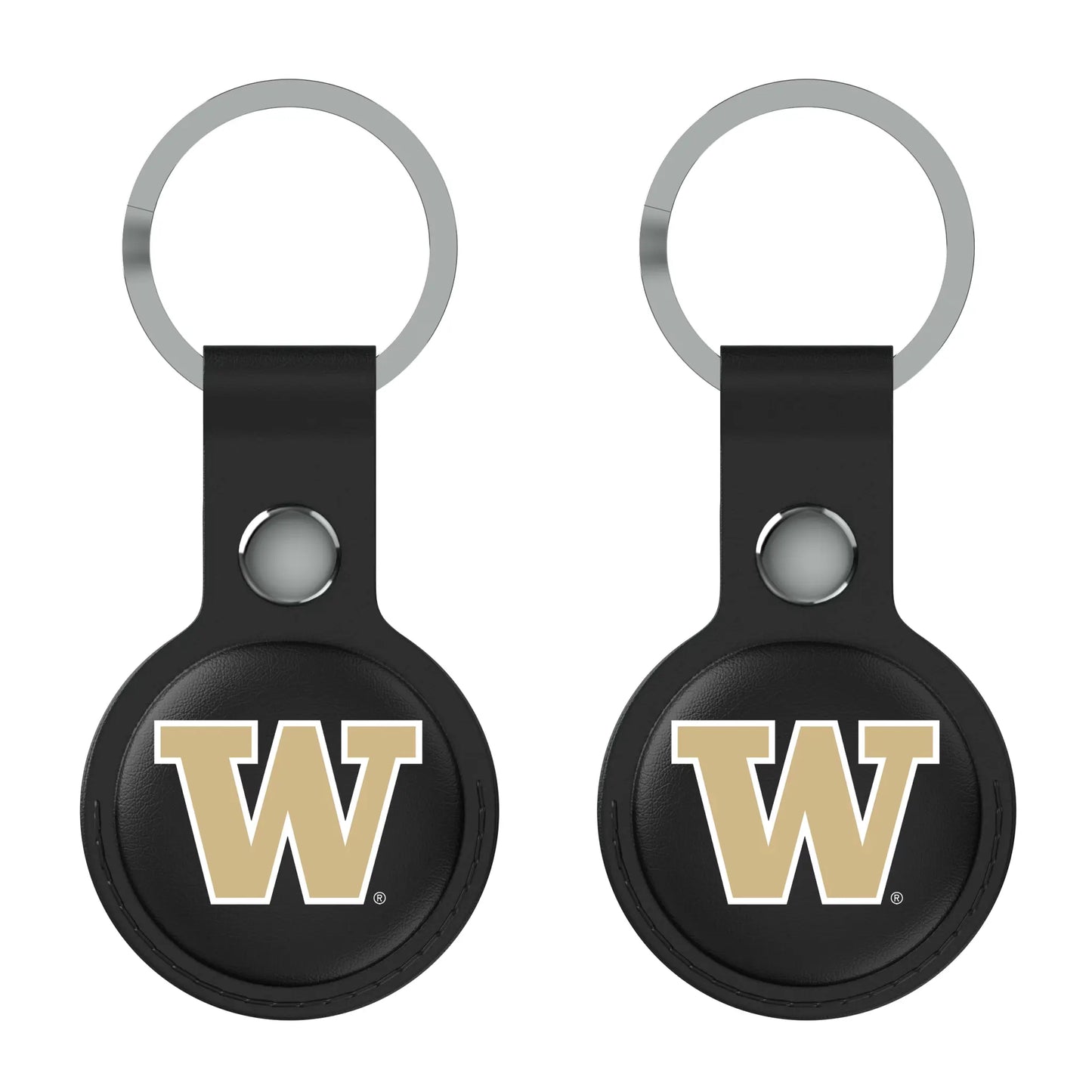 University of Washington Huskies Insignia Black Airtag Holder 2-Pack