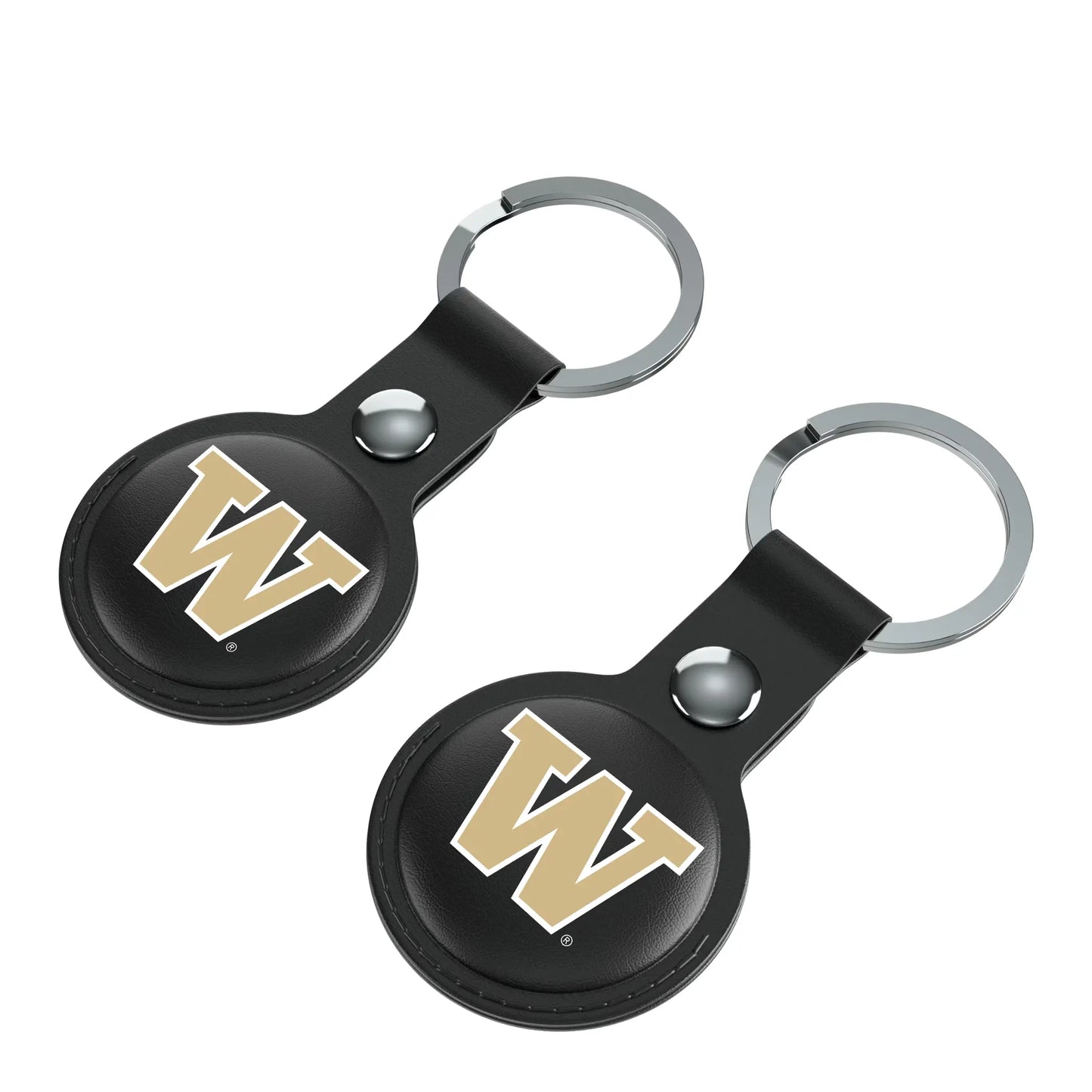 University of Washington Huskies Insignia Black Airtag Holder 2-Pack
