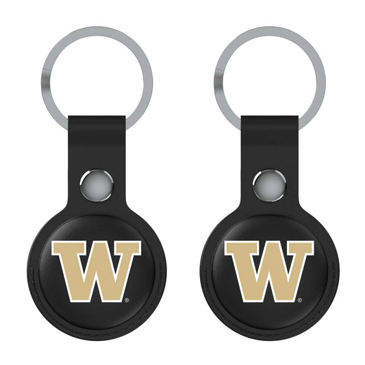 University of Washington Huskies Insignia Black Airtag Holder 2-Pack