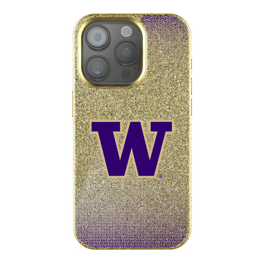 University of Washington Huskies Linen Bling Phone Case for Apple iPhone