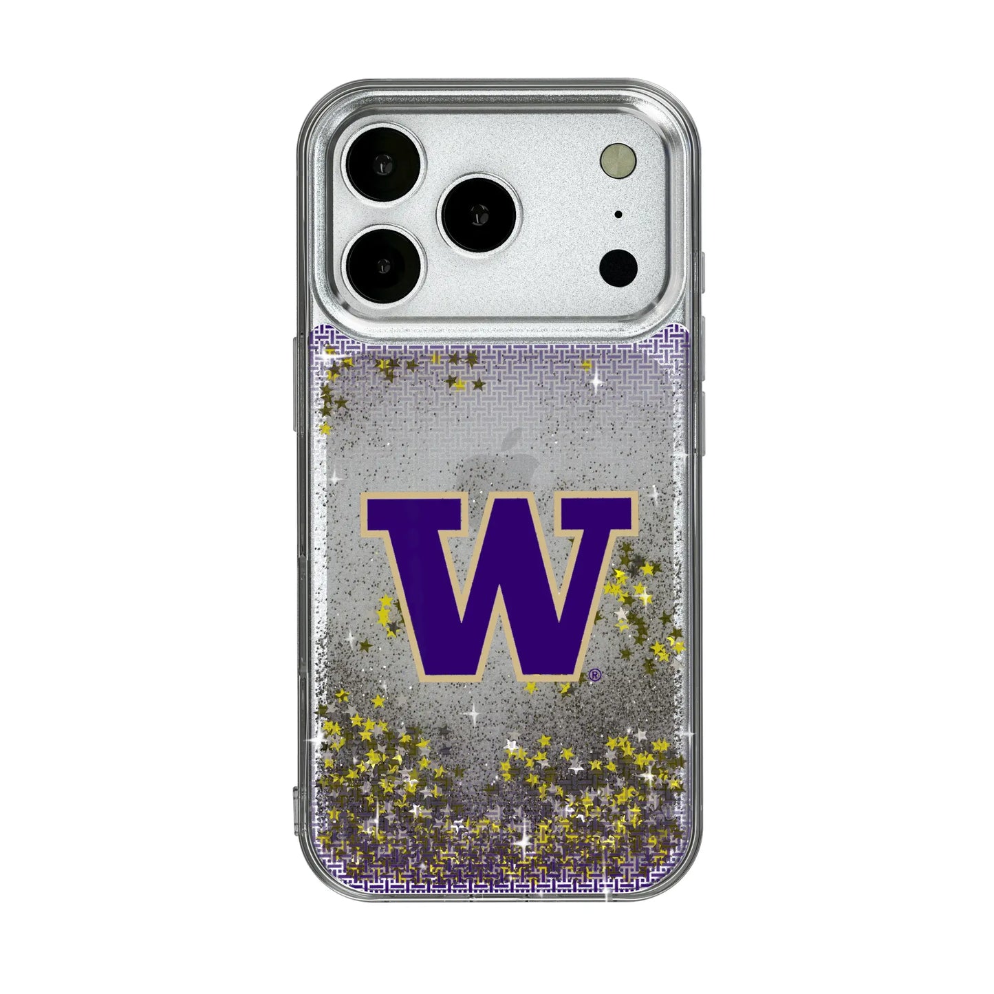University of Washington Huskies Linen Glitter Phone Case for Apple iPhone