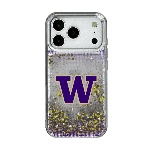 University of Washington Huskies Linen Glitter Phone Case for Apple iPhone