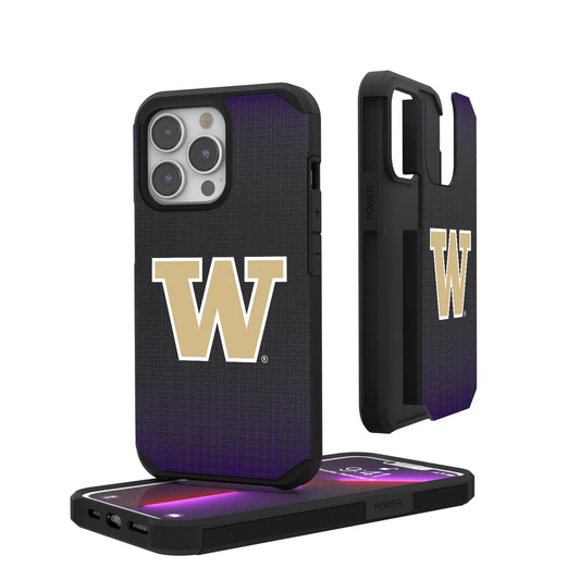 University of Washington Huskies Linen Rugged Phone Case for Apple iPhone