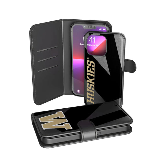 University of Washington Huskies Monocolor Tilt Wallet Phone Case for Apple iPhone
