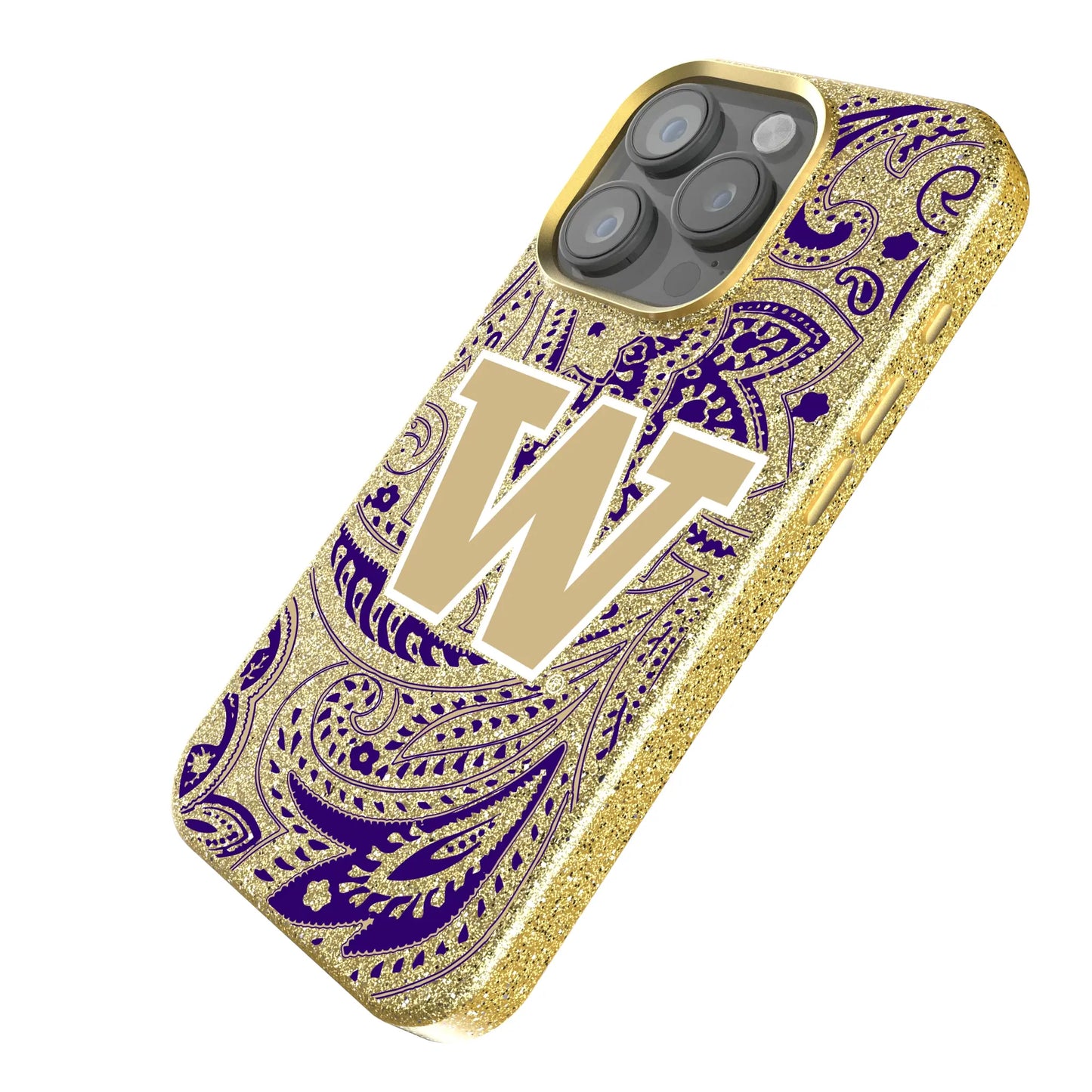 University of Washington Huskies Paisley Bling Phone Case for Apple iPhone