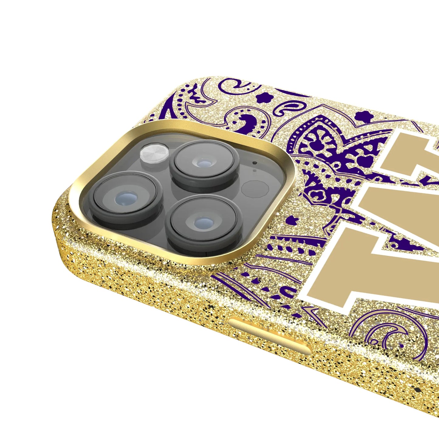 University of Washington Huskies Paisley Bling Phone Case for Apple iPhone