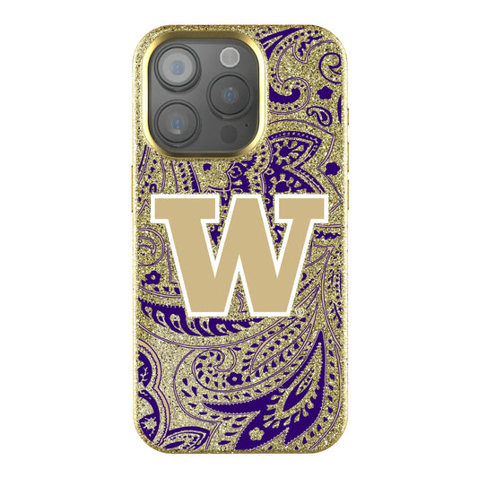University of Washington Huskies Paisley Bling Phone Case for Apple iPhone