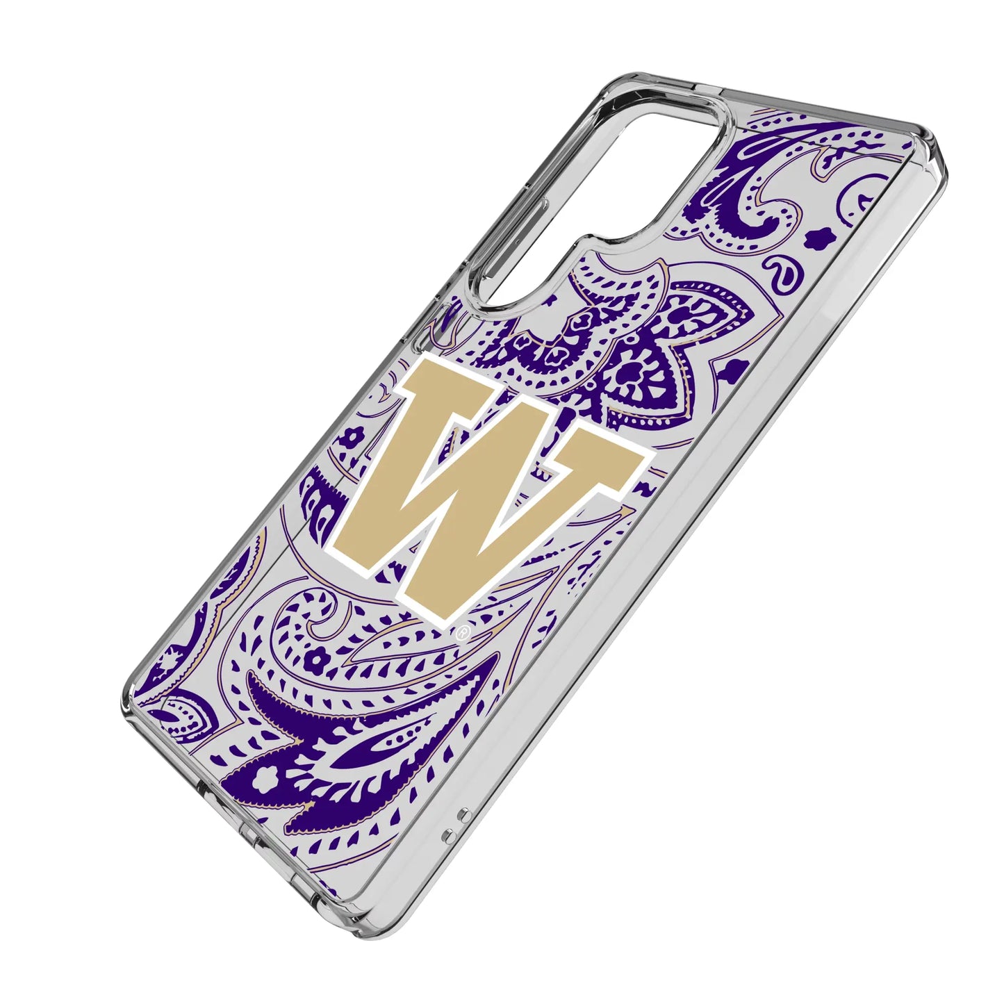 University of Washington Huskies Paisley Clear Phone Case for Samsung Galaxy