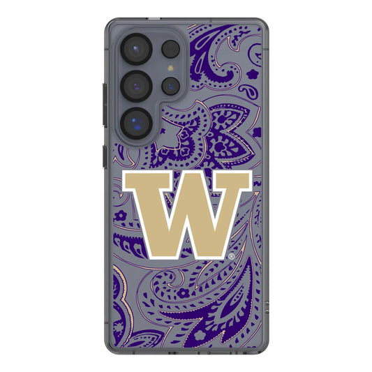 University of Washington Huskies Paisley Clear Phone Case for Samsung Galaxy