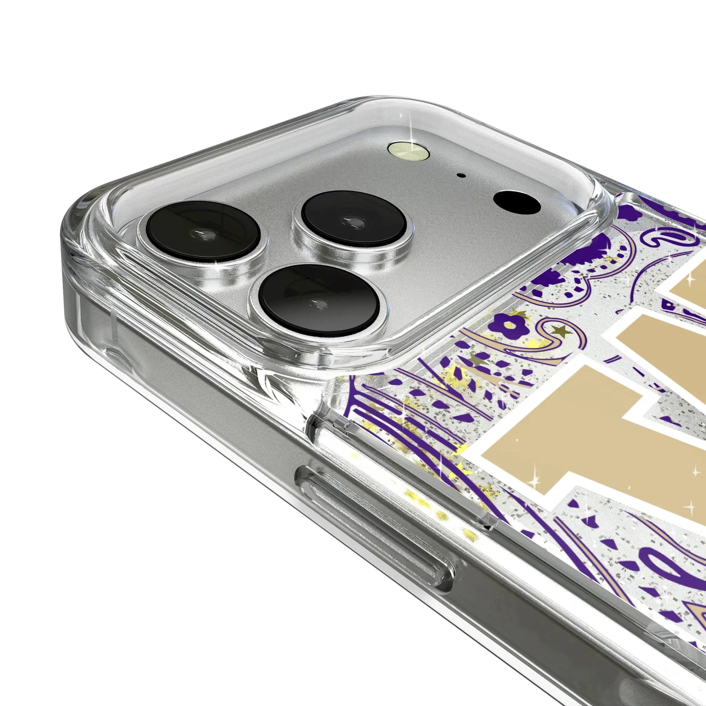 University of Washington Huskies Paisley Glitter Phone Case for Apple iPhone