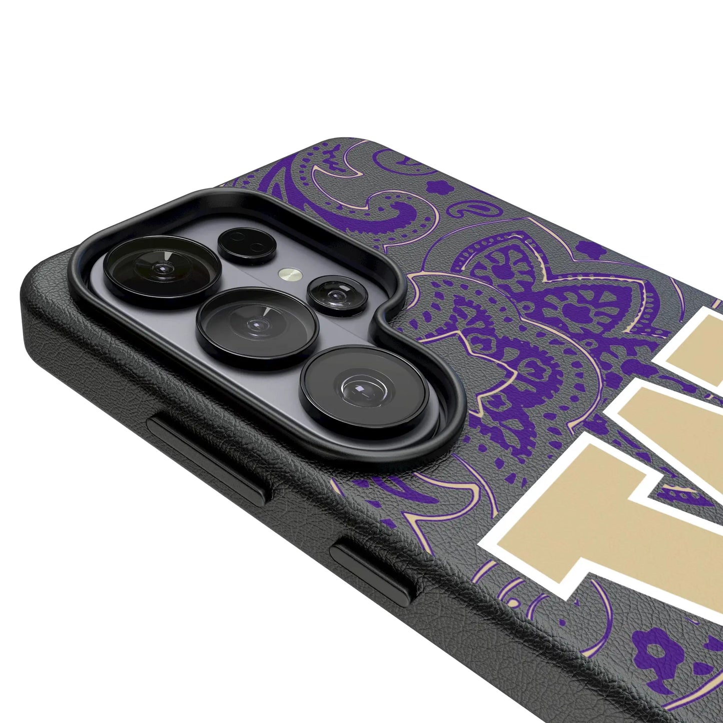 University of Washington Huskies Paisley MagSafe Compatible Phone Case for Samsung Galaxy