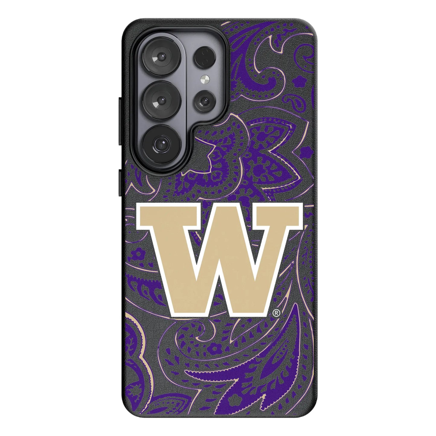 University of Washington Huskies Paisley MagSafe Compatible Phone Case for Samsung Galaxy