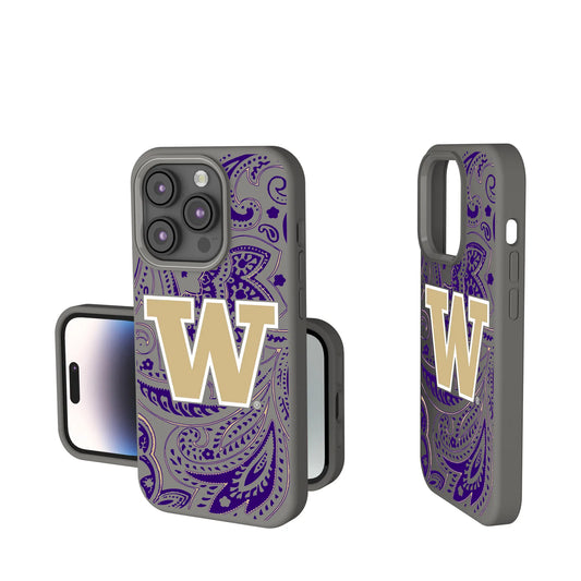 University of Washington Huskies Paisley Soft Touch Phone Case for Apple iPhone