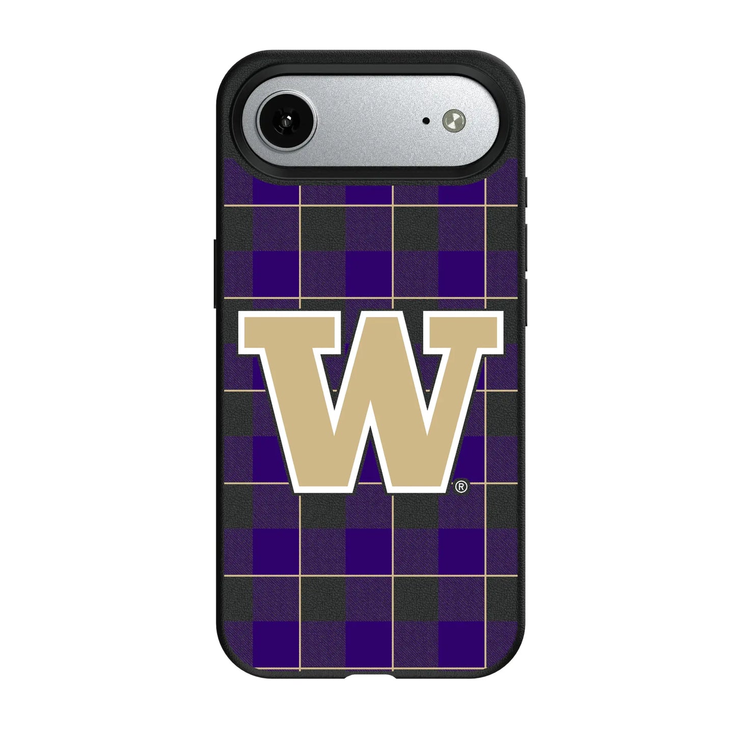 University of Washington Huskies Plaid MagSafe Compatible Phone Case for Apple iPhone
