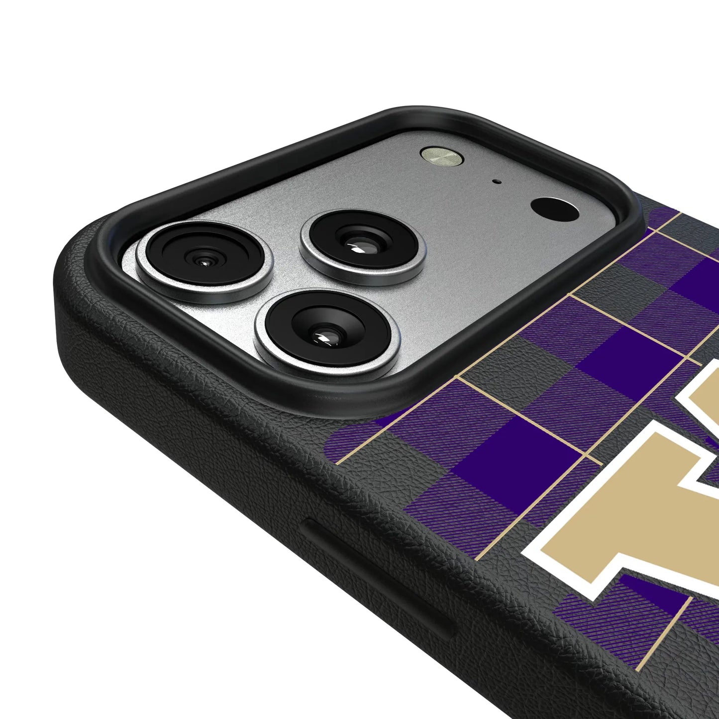University of Washington Huskies Plaid MagSafe Compatible Phone Case for Apple iPhone