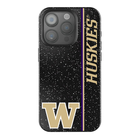 University of Washington Huskies Sidebar Black Bling Phone Case for Apple iPhone