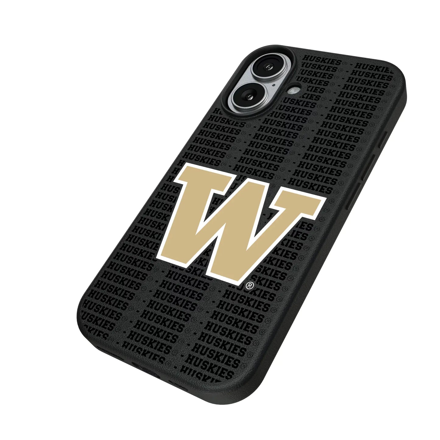 University of Washington Huskies Text Backdrop MagSafe Compatible Phone Case for Apple iPhone
