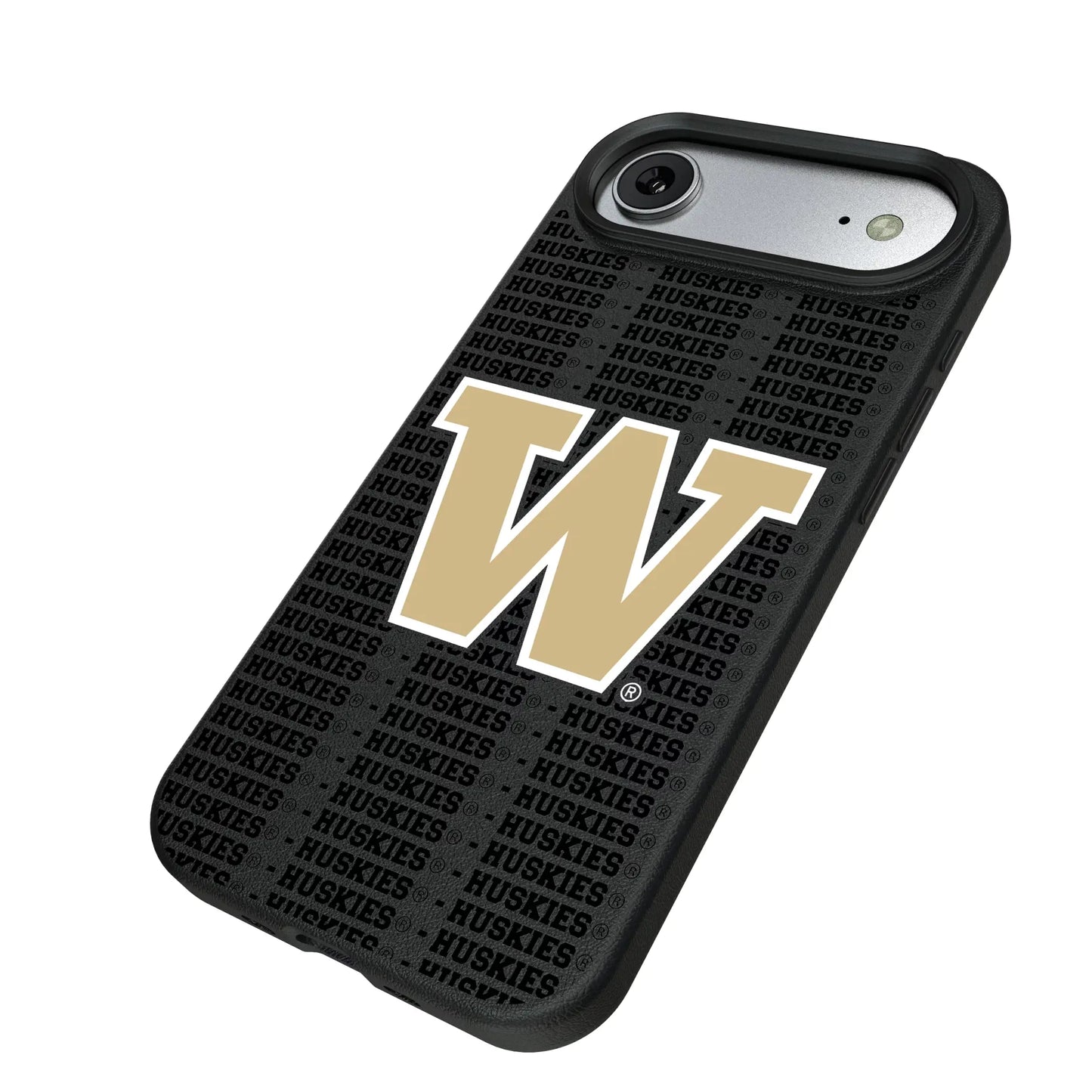 University of Washington Huskies Text Backdrop MagSafe Compatible Phone Case for Apple iPhone