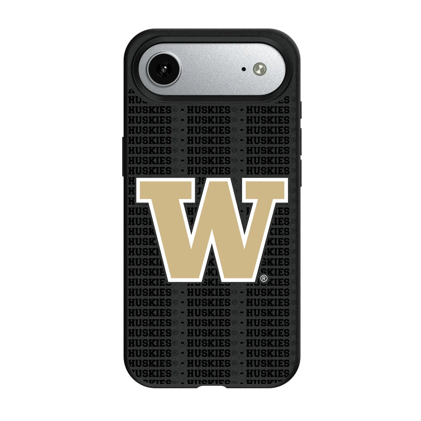 University of Washington Huskies Text Backdrop MagSafe Compatible Phone Case for Apple iPhone